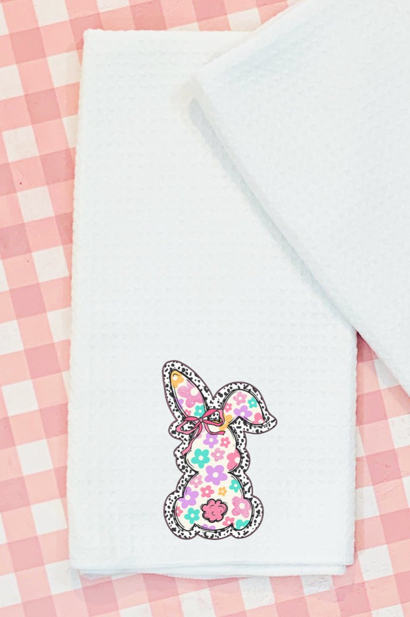 Blooming Bunny Waffle Kitchen Towel Waffle Kitchen Towel - Wholesale Accessory Market