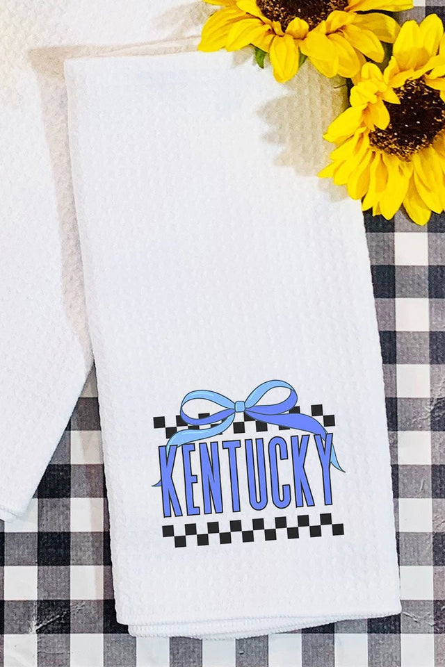 Bow Kentucky Check Waffle Kitchen Towel - Wholesale Accessory Market