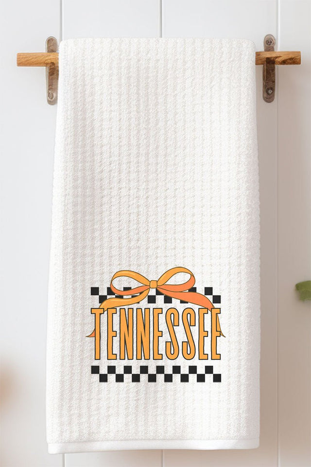 Bow Tennessee Check Waffle Kitchen Towel - Wholesale Accessory Market