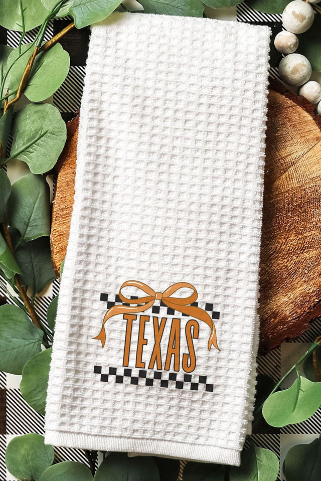 Bow Texas Check Waffle Kitchen Towel - Wholesale Accessory Market