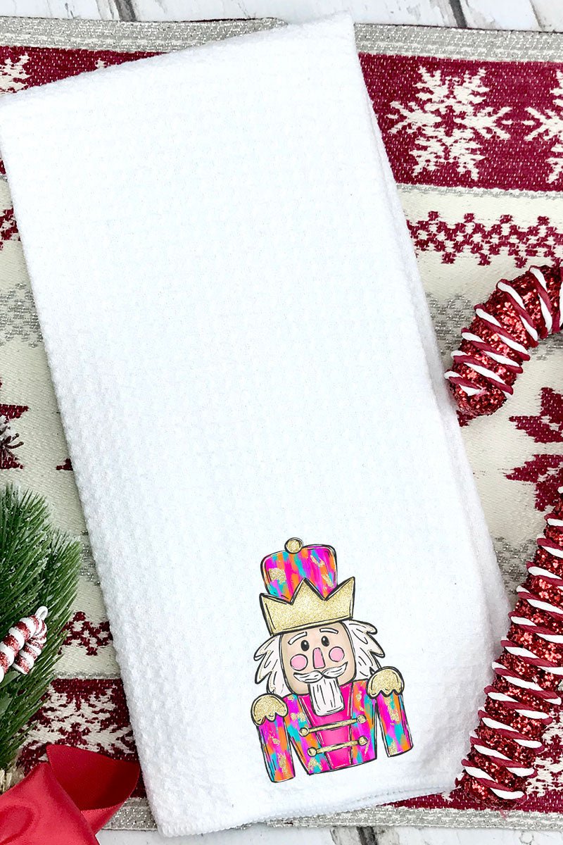 Brushed Colorful Nutcracker Waffle Kitchen Towel - Wholesale Accessory Market