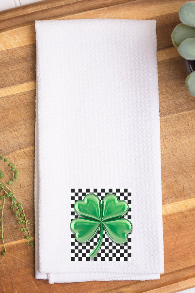 Bubble Clover Retro Waffle Kitchen Towel - Wholesale Accessory Market