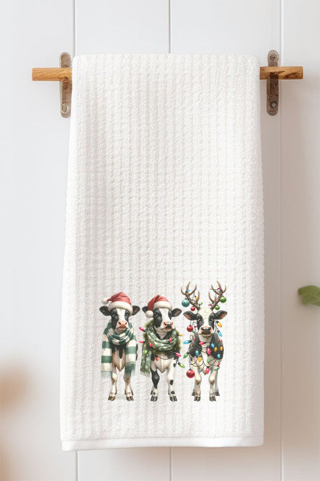 Christmas Moosical Tree Waffle Kitchen Towel - Wholesale Accessory Market