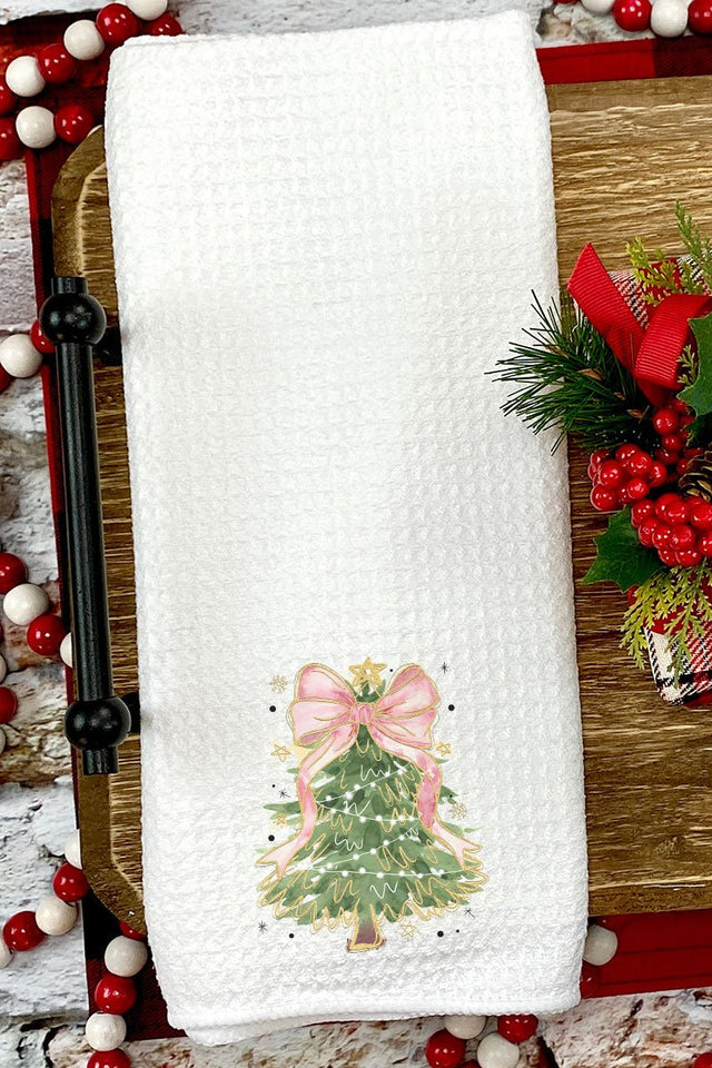 Christmas Twinkle Tree Waffle Kitchen Towel - Wholesale Accessory Market