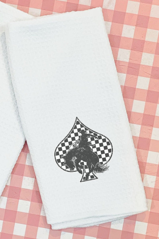 Cowboy Spade Waffle Kitchen Towel - Wholesale Accessory Market