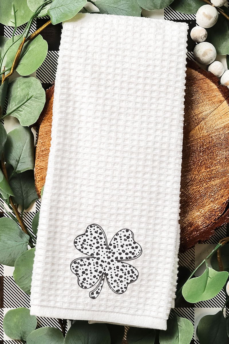 Dalmatian Dots Clover Waffle Kitchen Towel - Wholesale Accessory Market