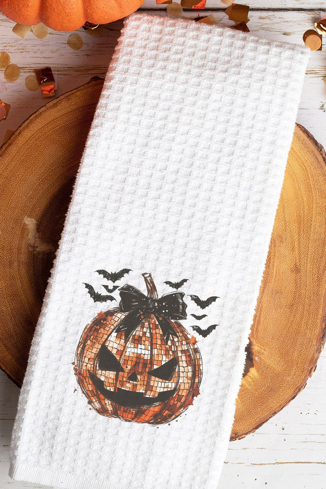 Disco Jack - O - Lantern Waffle Kitchen Towel - Wholesale Accessory Market