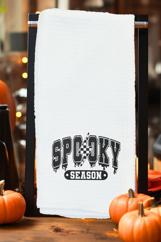 Drippy Spooky Season Waffle Kitchen Towel - Wholesale Accessory Market