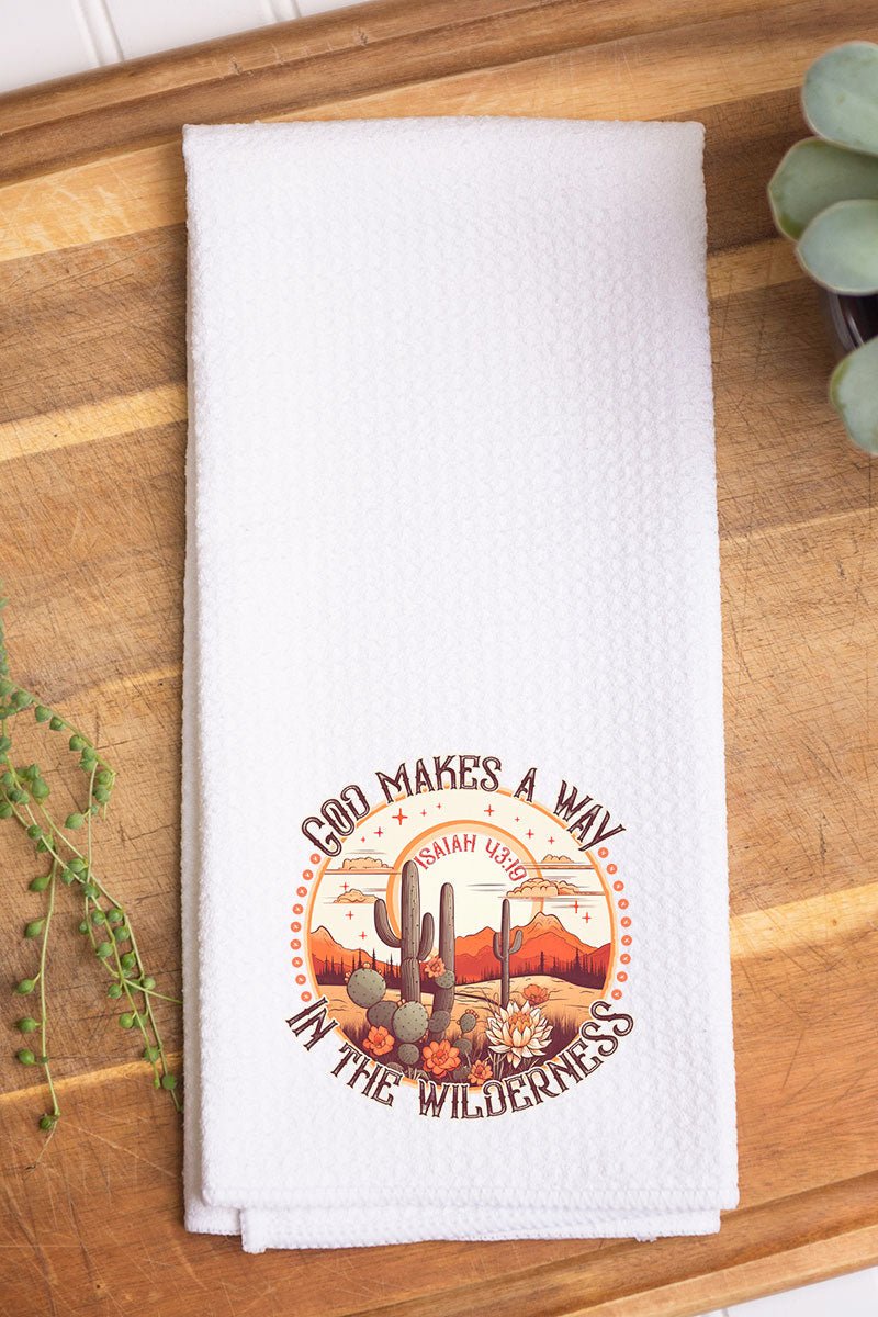 God Makes a Way Waffle Kitchen Towel - Wholesale Accessory Market