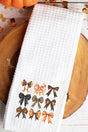 Halloween Coquette Bows Waffle Kitchen Towel - Wholesale Accessory Market