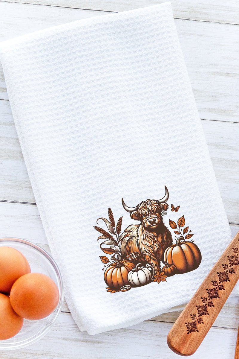 Harvest Highland Waffle Kitchen Towel - Wholesale Accessory Market