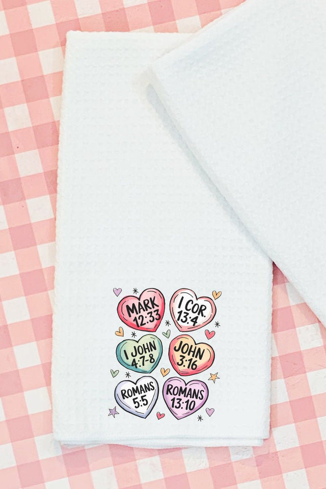 Hearts Of Hope Waffle Kitchen Towel - Wholesale Accessory Market