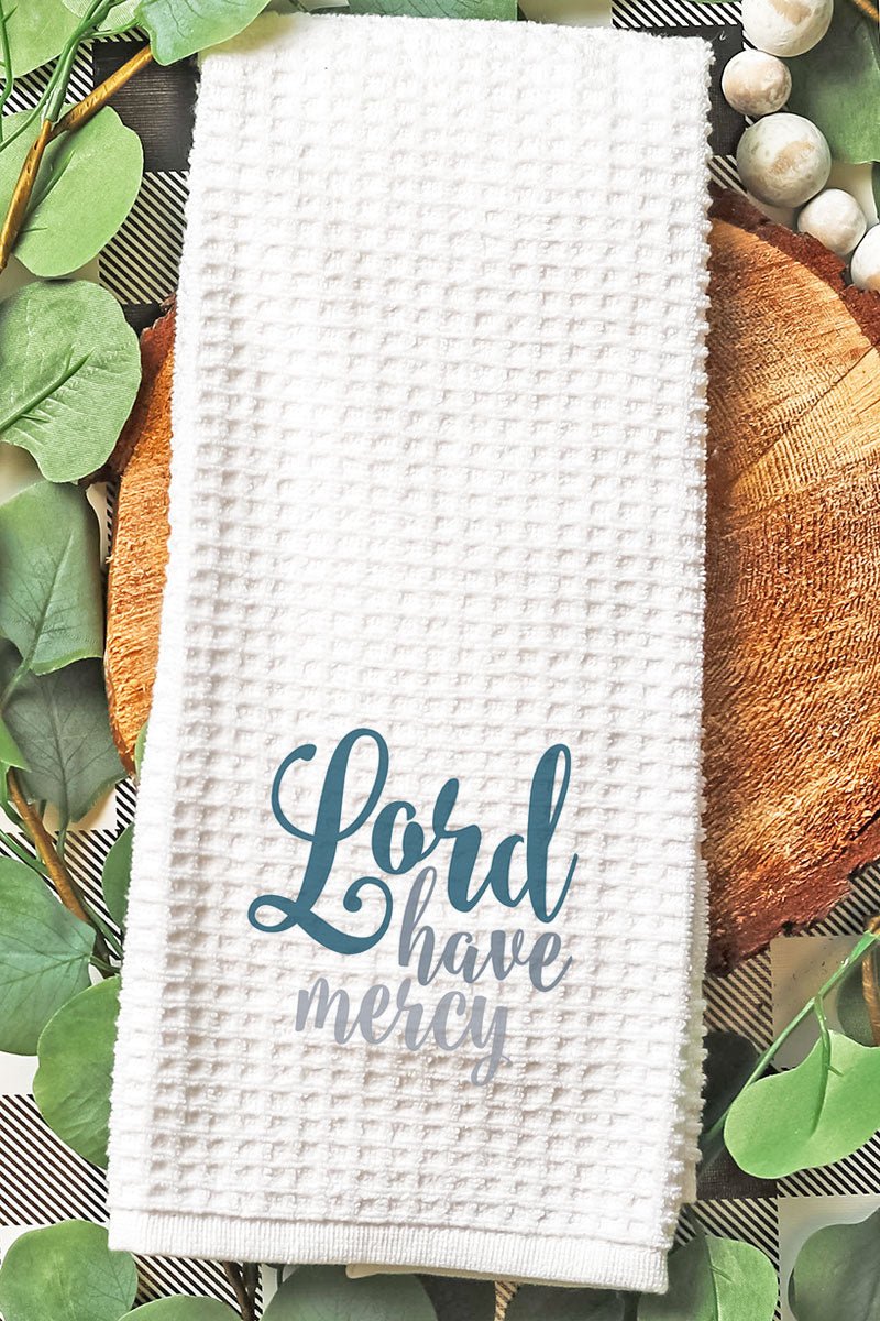 Lord Have Mercy Waffle Kitchen Towel - Wholesale Accessory Market