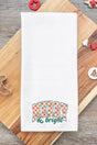 Merry And Bright Checkered Waffle Kitchen Towel - Wholesale Accessory Market