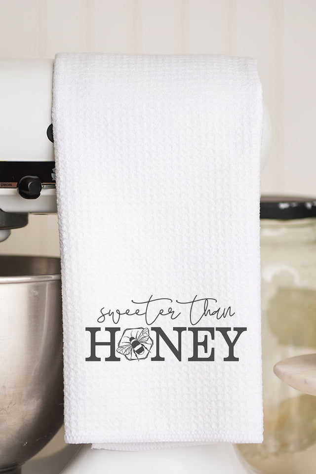 Sweeter Than Honey Waffle Kitchen Towel - Wholesale Accessory Market