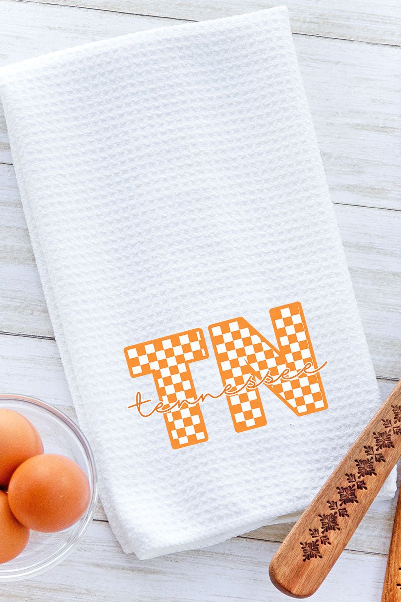 Tennessee Checkered Waffle Kitchen Towel - Wholesale Accessory Market