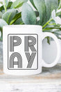 Black Retro Style Pray Ceramic Mug - Wholesale Accessory Market