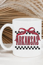 Bow Arkansas Check Ceramic Mug - Wholesale Accessory Market