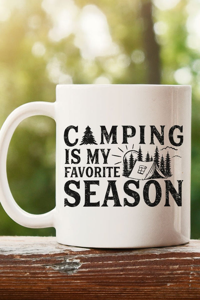 Camping Is My Favorite Season White Mug - Wholesale Accessory Market