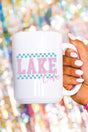 Checkered Lake Life Ceramic Mug - Wholesale Accessory Market