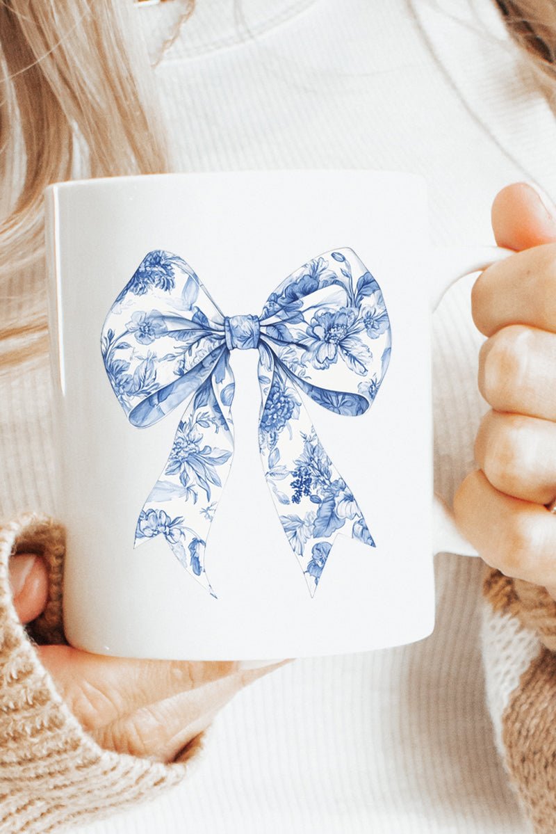 Chinoiserie Coquette Bow Ceramic Mug - Wholesale Accessory Market