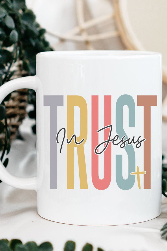 Colorblock Trust In Jesus Ceramic Mug - Wholesale Accessory Market