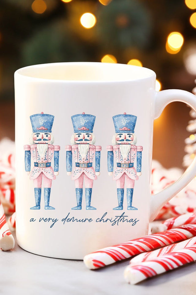 Demure Christmas Nutcracker Ceramic Mug - Wholesale Accessory Market