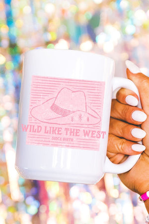 Distressed Pink Wild West Ceramic Mug - Wholesale Accessory Market