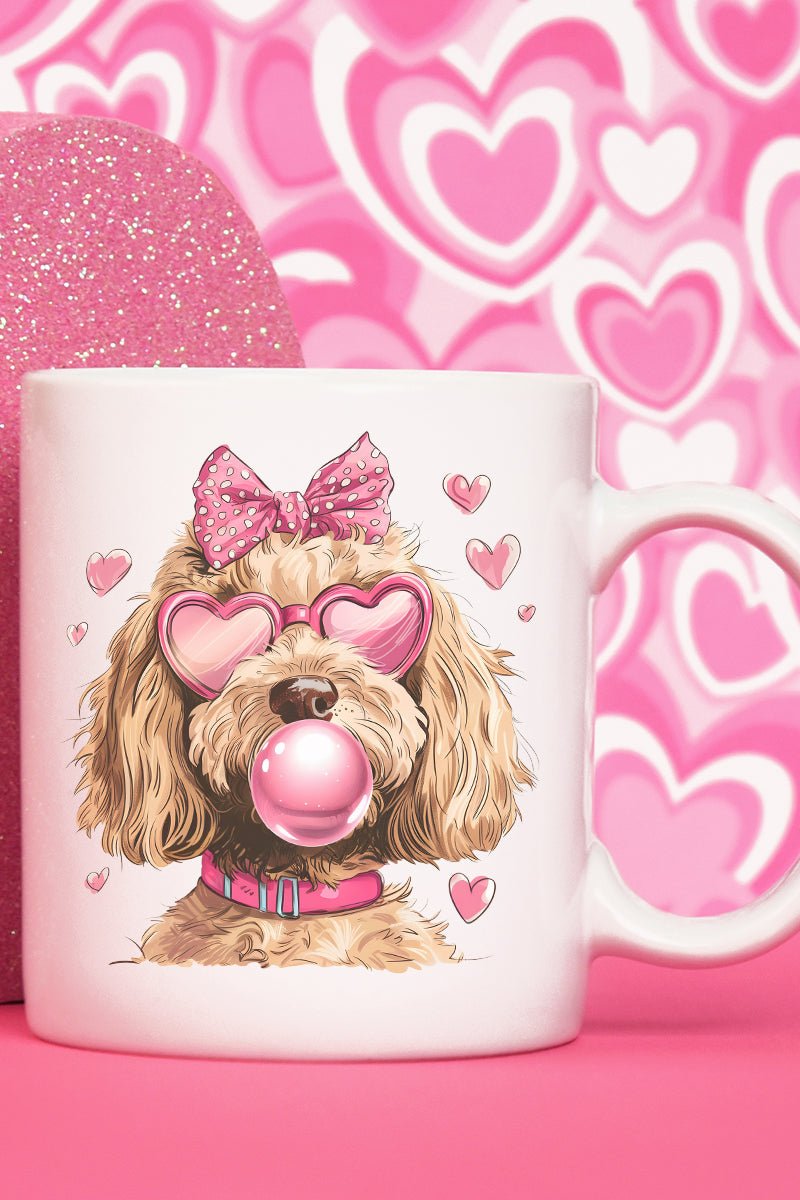 Doodle Dog Hearts Ceramic Mug - Wholesale Accessory Market