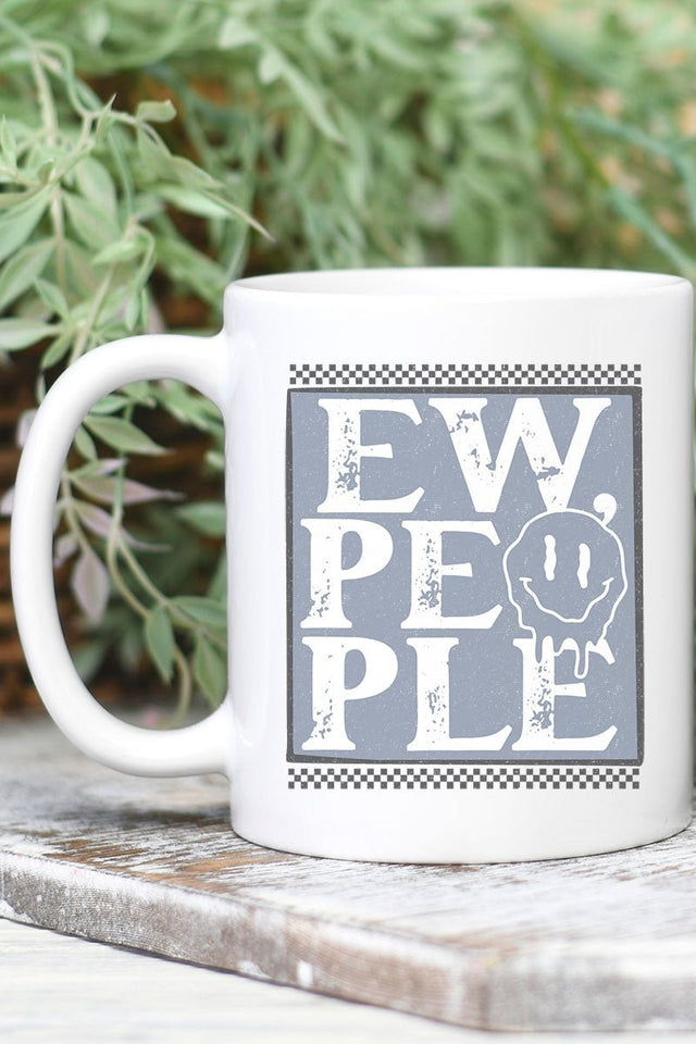 Ew People Checkered Ceramic Mug - Wholesale Accessory Market