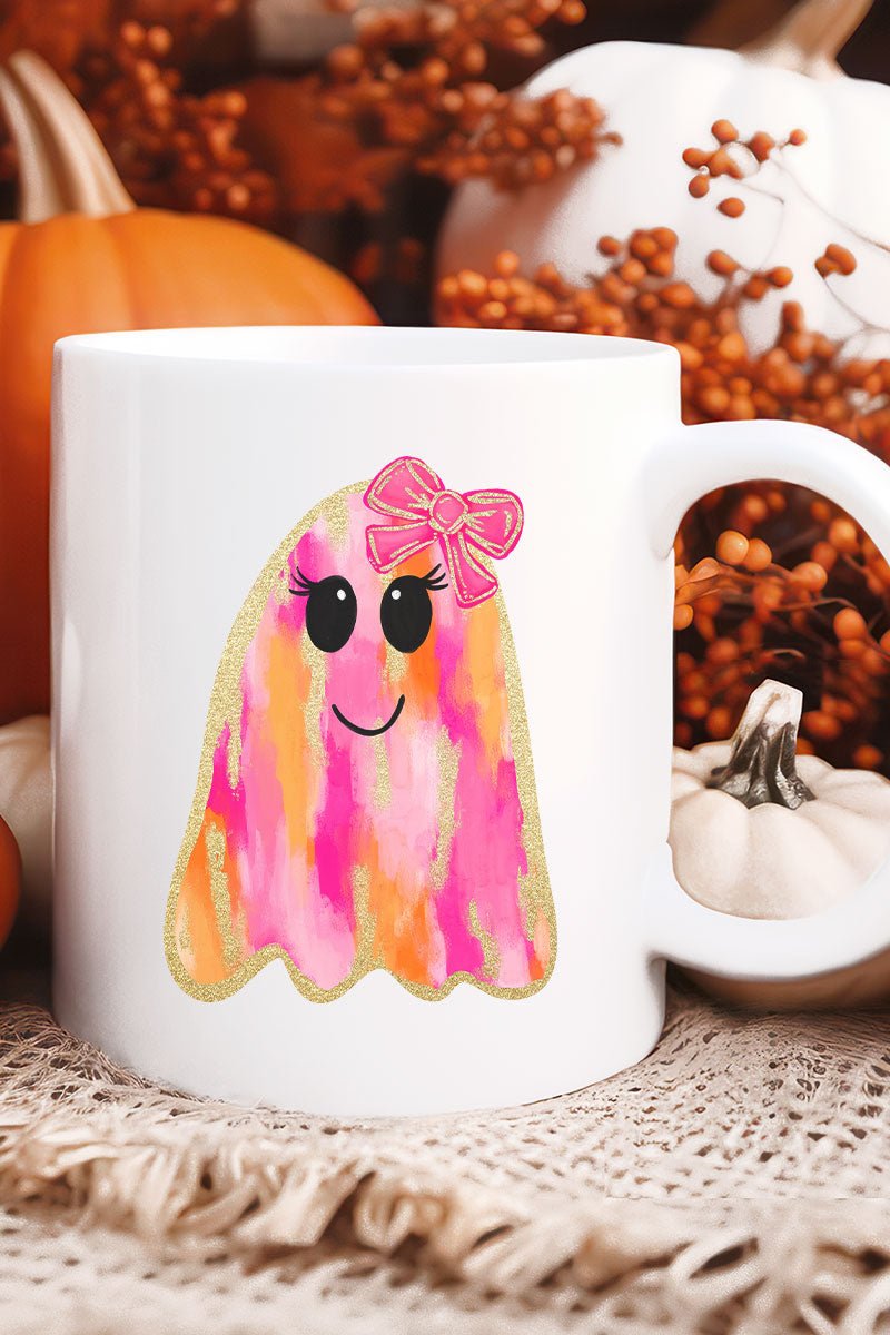 Faux Glitter Girly Ghost Ceramic Mug - Wholesale Accessory Market