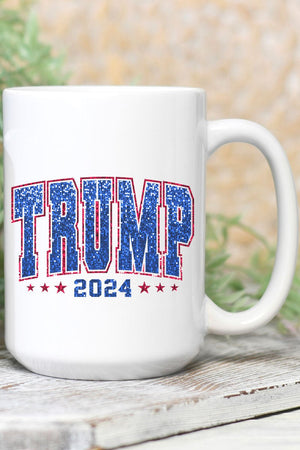 Faux Sequin Trump 2024 Transfer Ceramic Mug - Wholesale Accessory Market