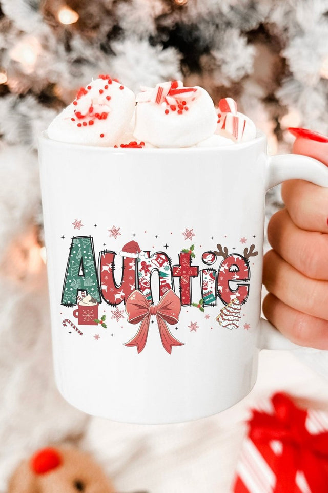 Festive Christmas Auntie Ceramic Mug - Wholesale Accessory Market