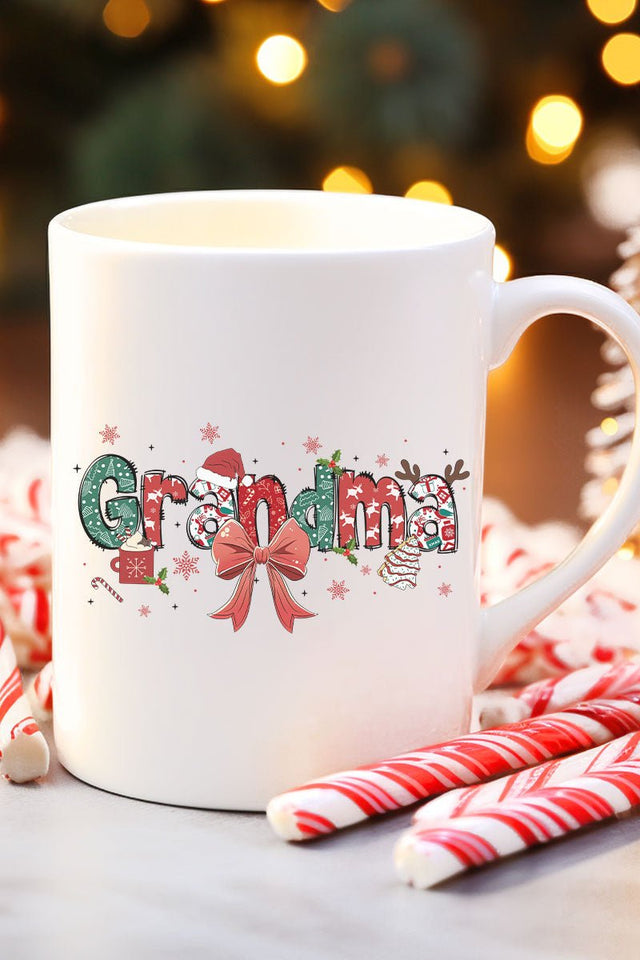 Festive Christmas Grandma Ceramic Mug - Wholesale Accessory Market