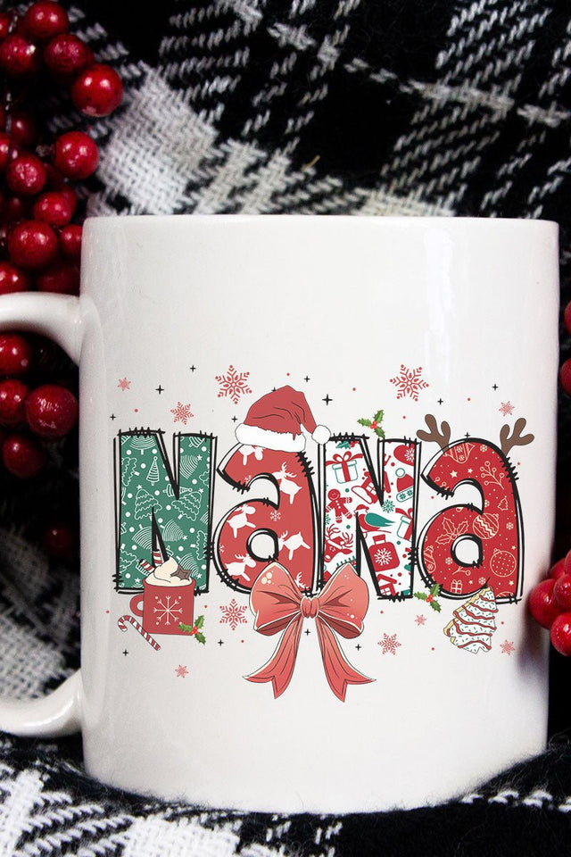 Festive Christmas Nana Ceramic Mug - Wholesale Accessory Market