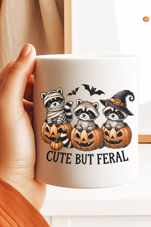 Halloween Cute But Feral Ceramic Mug - Wholesale Accessory Market