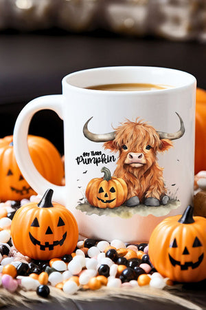 Hey There Pumpkin Highland Cow Ceramic Mug - Wholesale Accessory Market