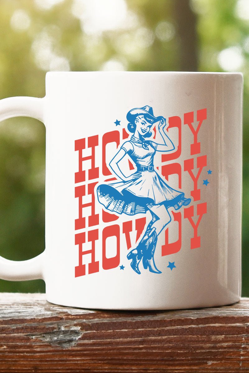 Howdy Cowgirl White Mug - Wholesale Accessory Market