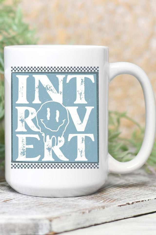 Introvert Checkered Ceramic Mug - Wholesale Accessory Market