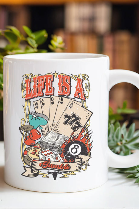 Life Is A Gamble Ceramic Mug - Wholesale Accessory Market