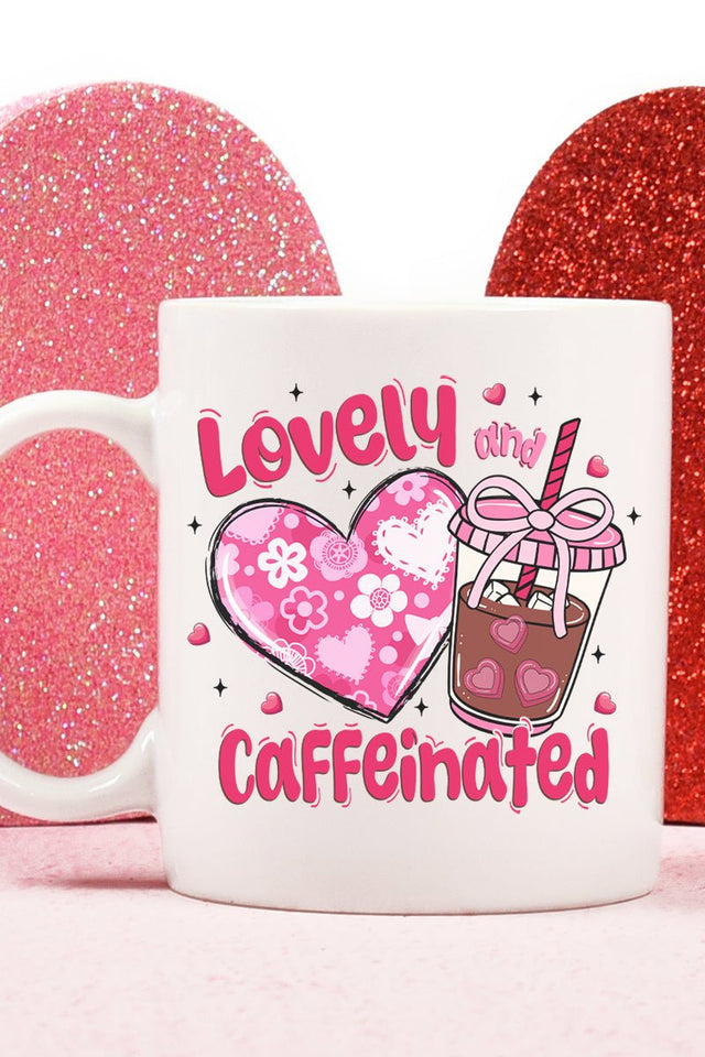 Lovely And Caffeinated Ceramic Mug - Wholesale Accessory Market