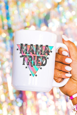 Mama Tried Watercolor Ceramic Mug - Wholesale Accessory Market