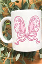 Mauve Chinoiserie Bunny Ears Ceramic Mug - Wholesale Accessory Market