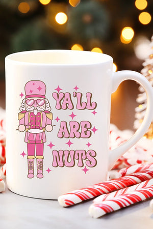 Nutcracker Y'all Are Nuts Ceramic Mug - Wholesale Accessory Market