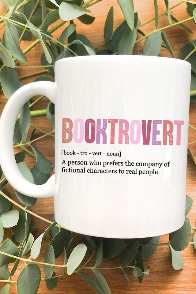 Pink Booktrovert Ceramic Mug - Wholesale Accessory Market