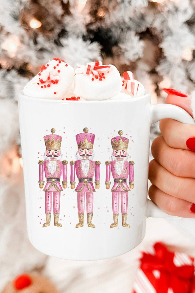 Pink Jolly Nutcracker Ceramic Mug - Wholesale Accessory Market