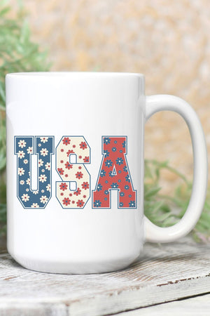 Preppy Flowers USA Mug - Wholesale Accessory Market