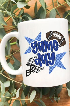 Royal Blue Football Fever Ceramic Mug - Wholesale Accessory Market