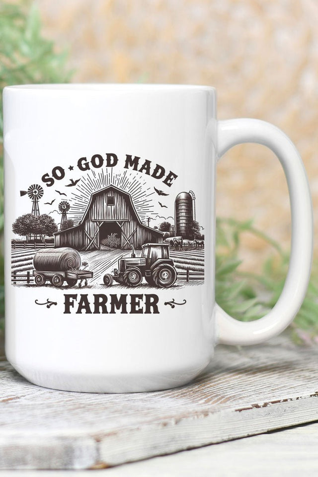 So God Made Farmer Ceramic Mug - Wholesale Accessory Market