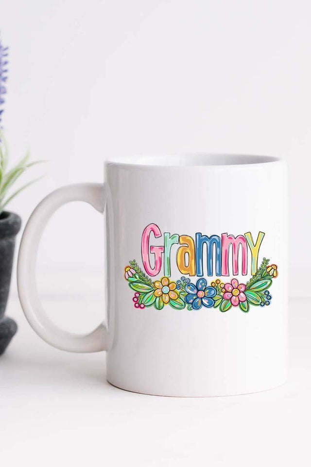 Spring Floral Grammy White Mug - Wholesale Accessory Market